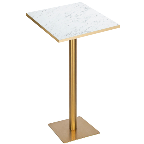 Hermes Brass Round Poseur Table with laminate top - MOQ 2 - JB