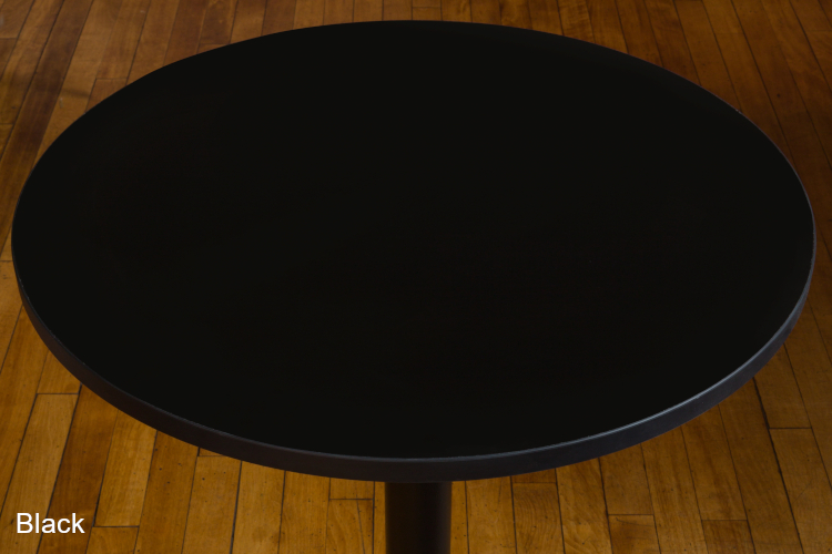 Round black deals table top